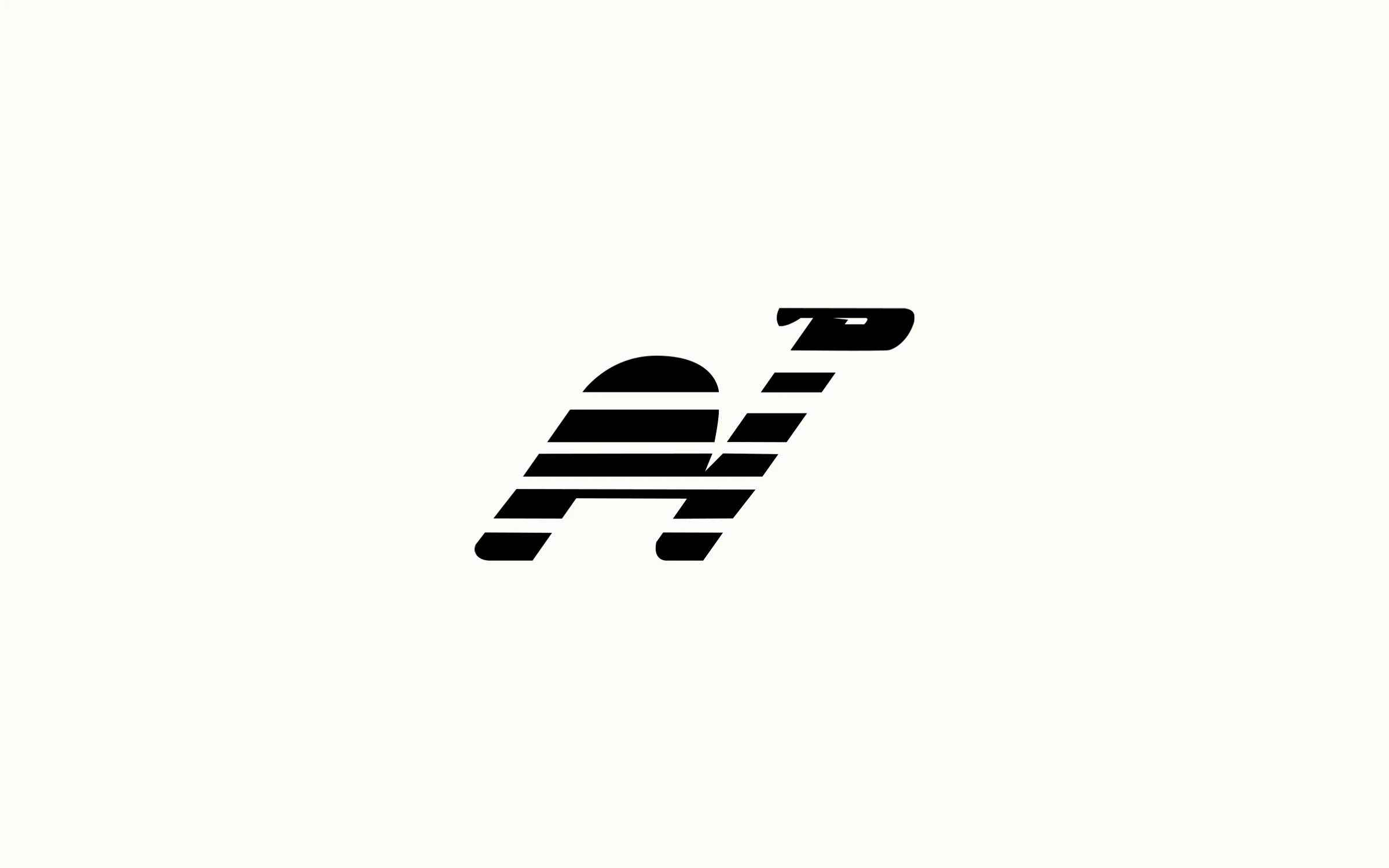 The Purple Camel mark — a striped camel glyph — centred on paper.